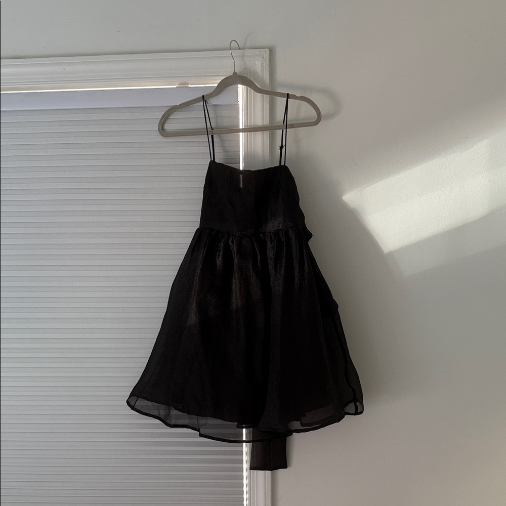 Black Babydoll Dress with Bow